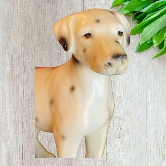 Vintage Dalmatian Dog Ceramic Figurine Made in Japan Tail Up Sweet Face - Picture 6 of 10